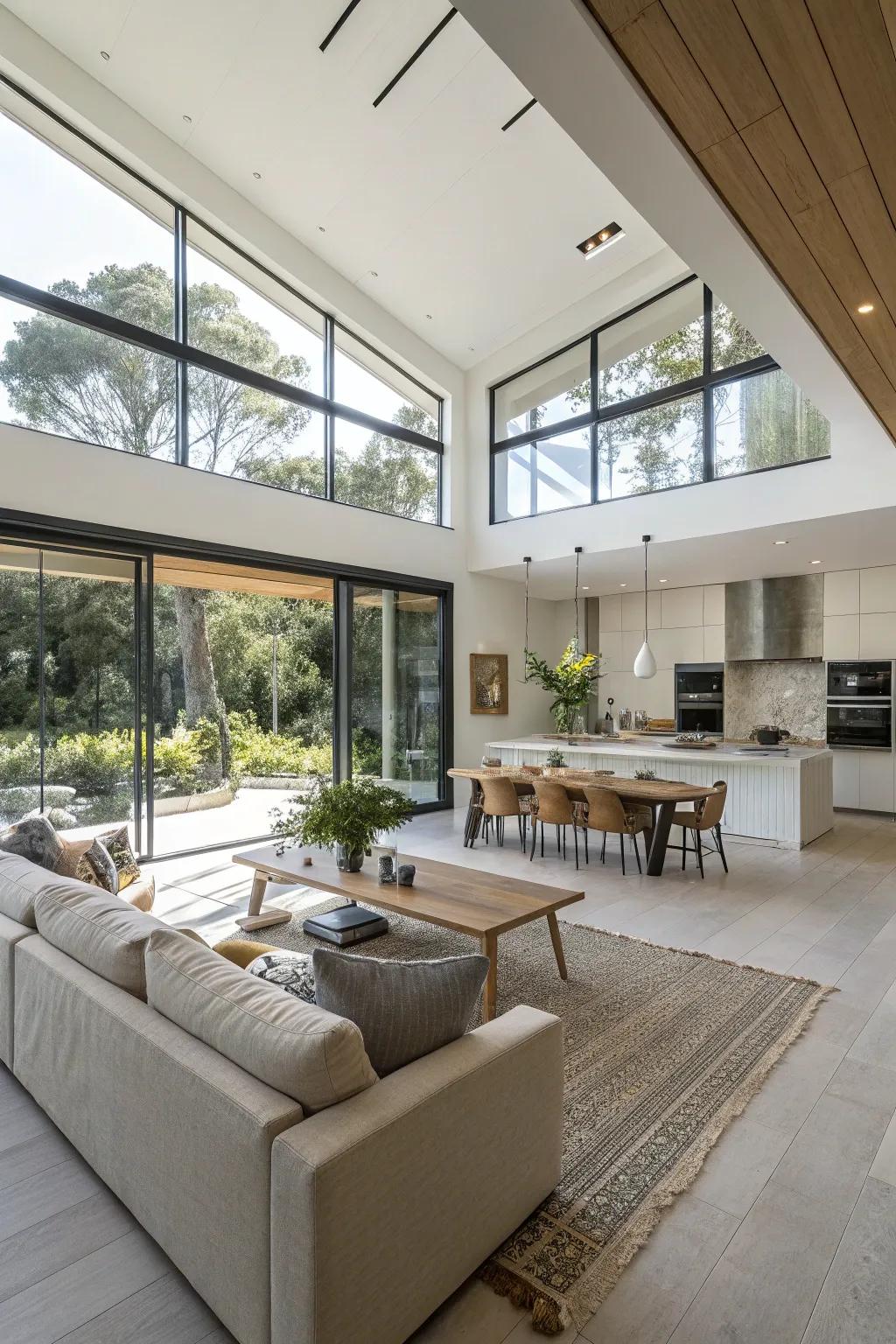 An expansive and open living space that facilitates effortless movement and comfort.