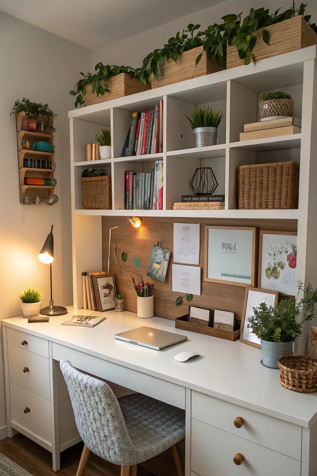 A well-organized desk maximizes efficiency and focus.