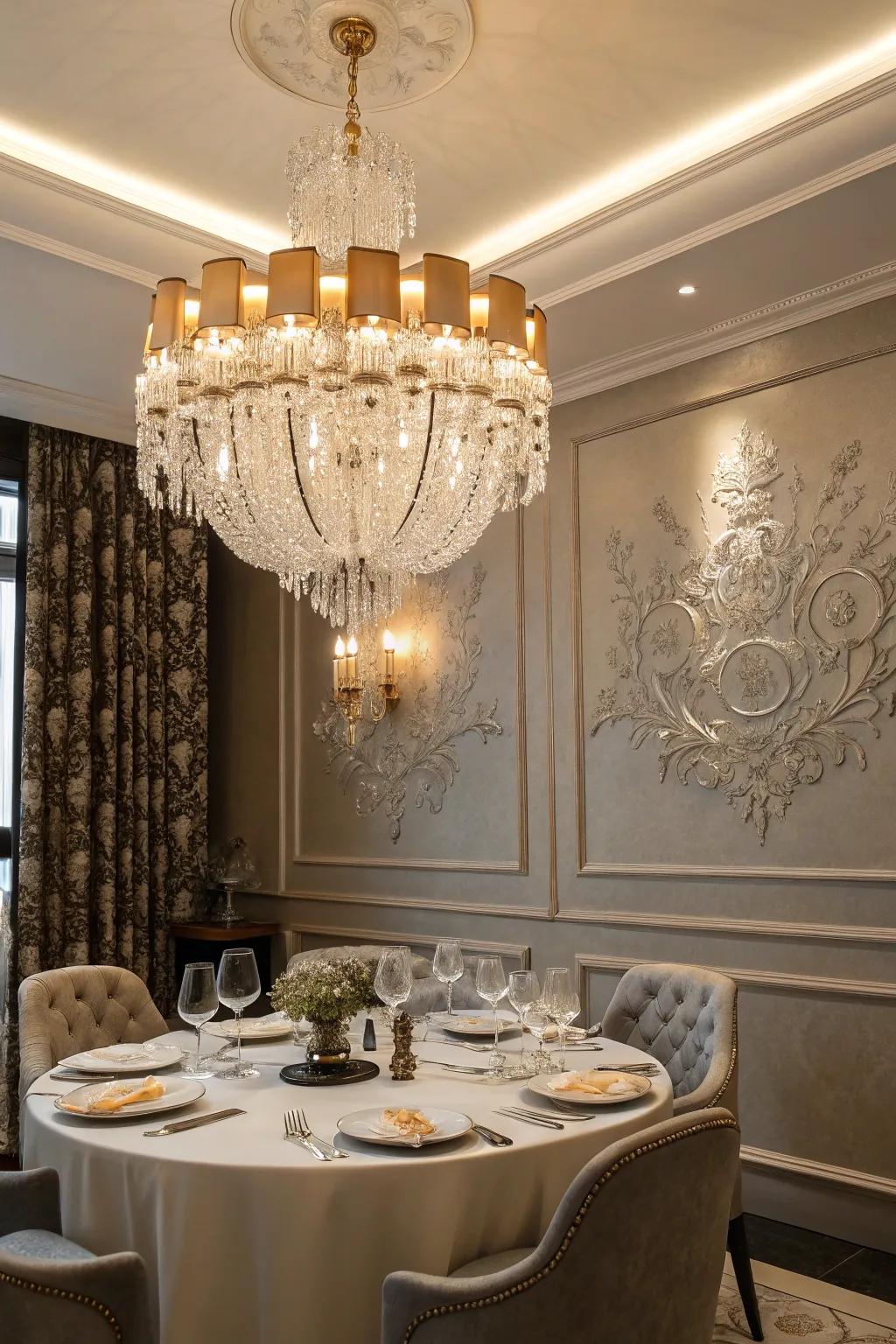 Statement lighting adds both function and flair to your dining room.