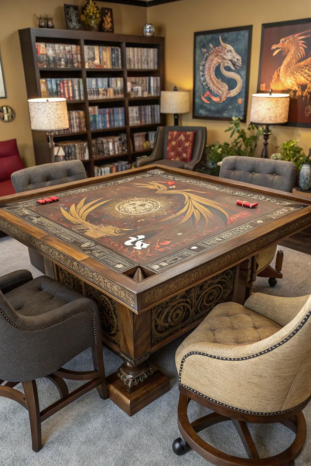 Themed elements add magic to your gaming area.