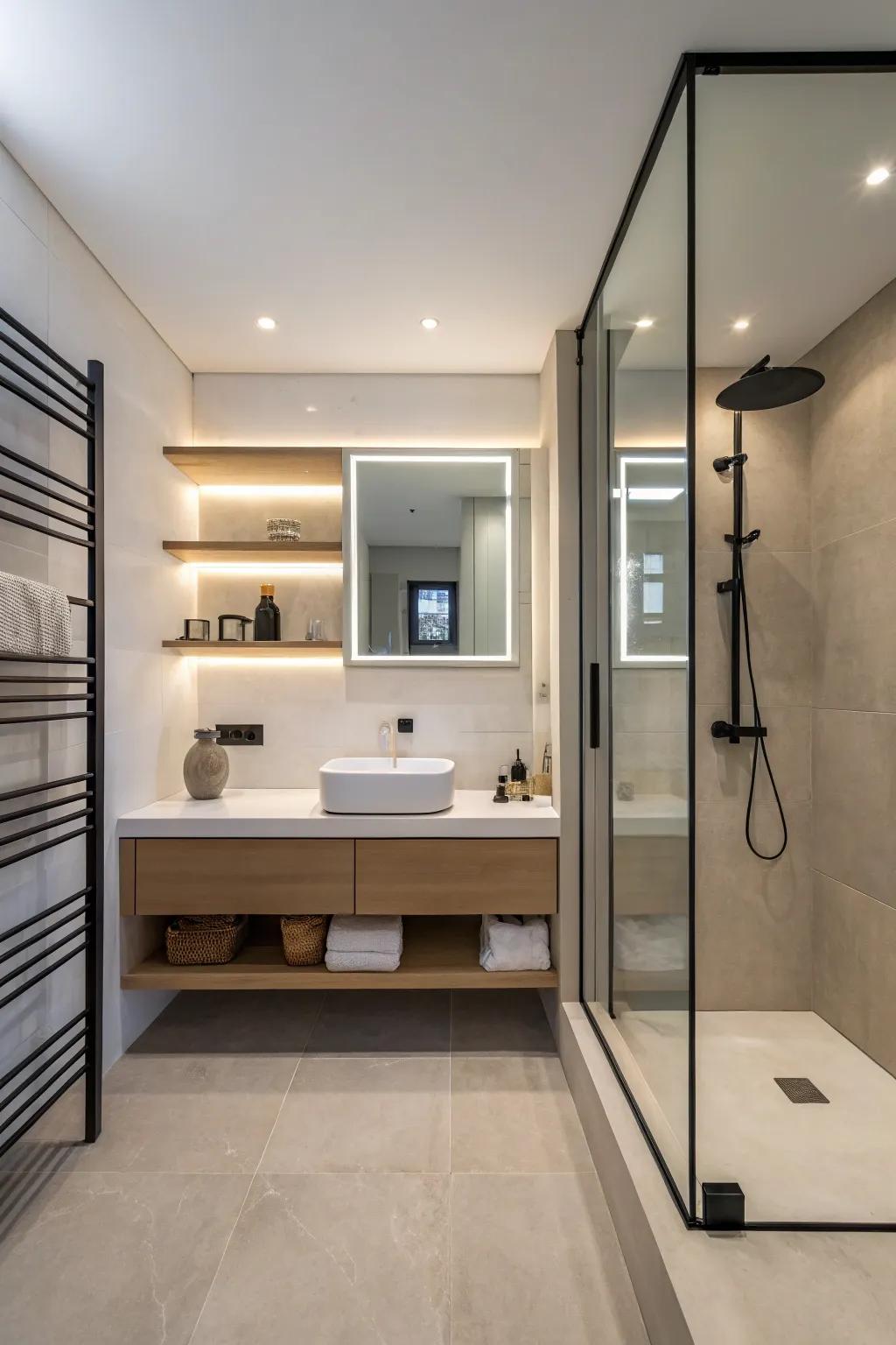 Simple design encourages a peaceful, uncluttered setting.