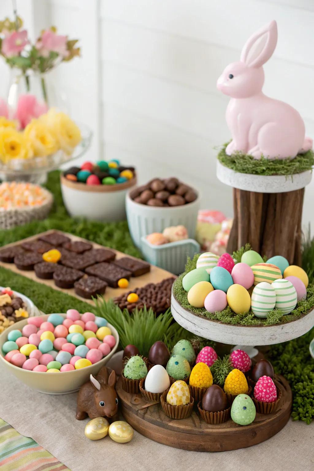 An inviting grazing table replete with Easter delights.