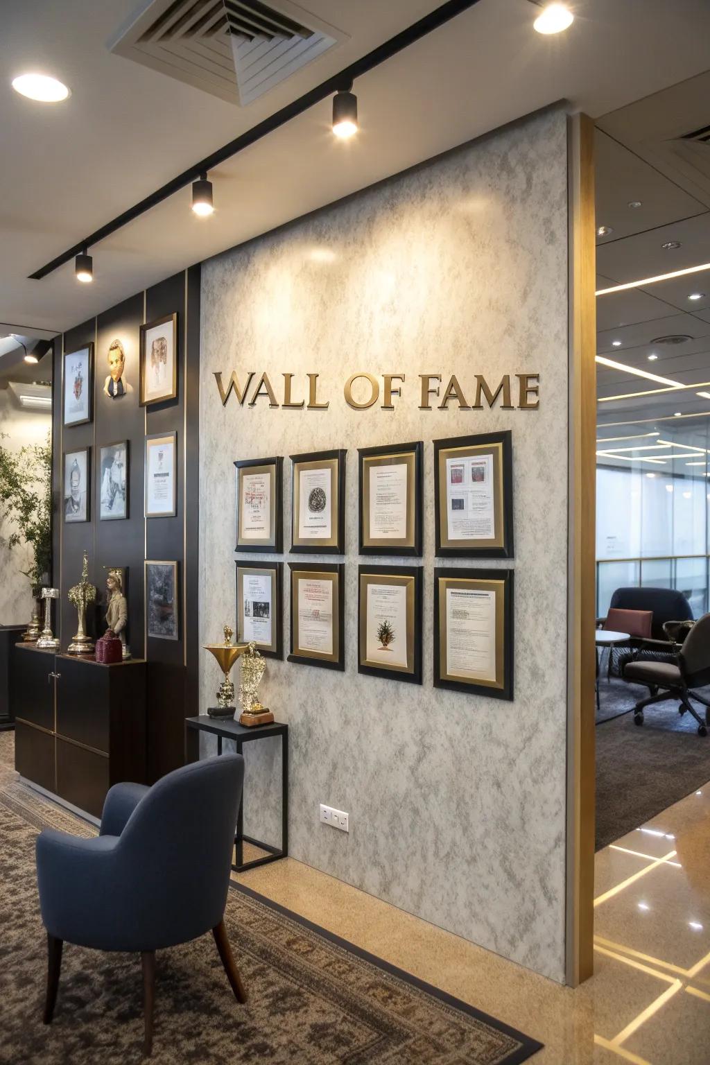 A prestigious Triumphant Display highlighting top performers.