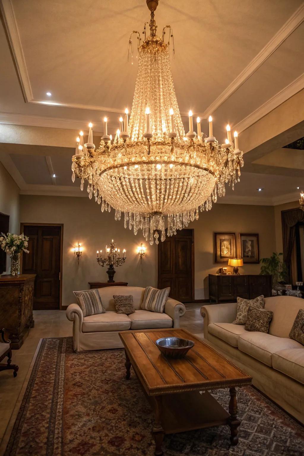 Fancy lighting fixtures bring refinement to any room.