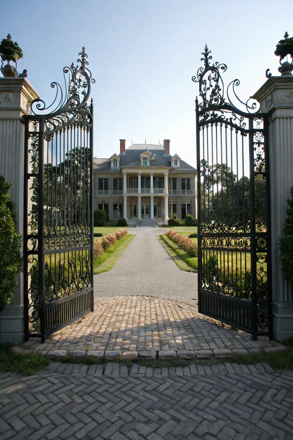 Double entrances create a balanced and impressive entry.
