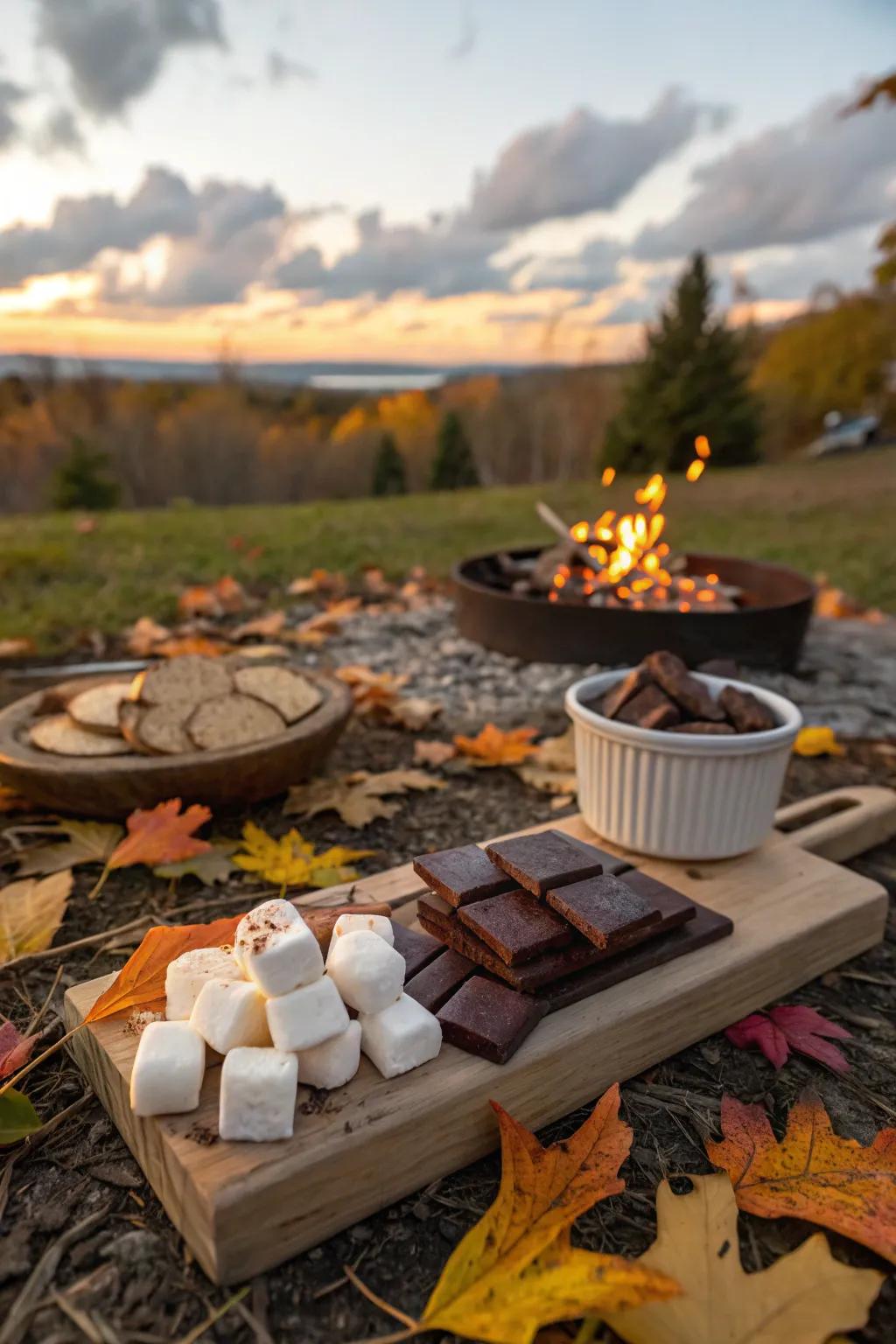 Treat yourself to gourmet treats by a warm, crackling fire.