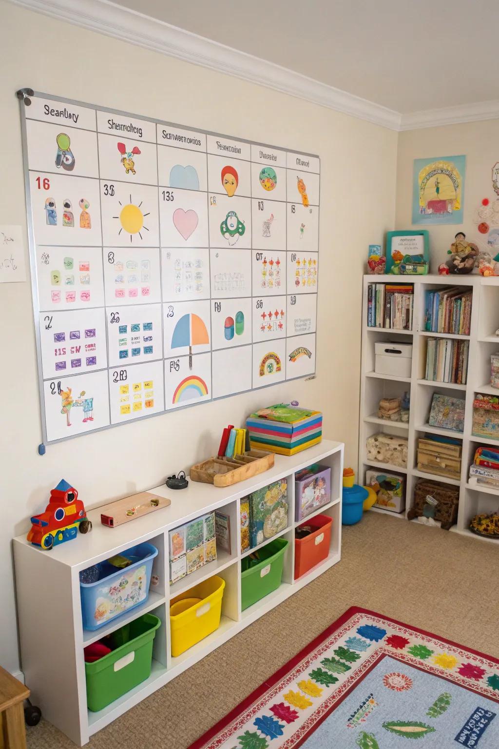 Using pictures, planning schedules becomes more engaging for kids.