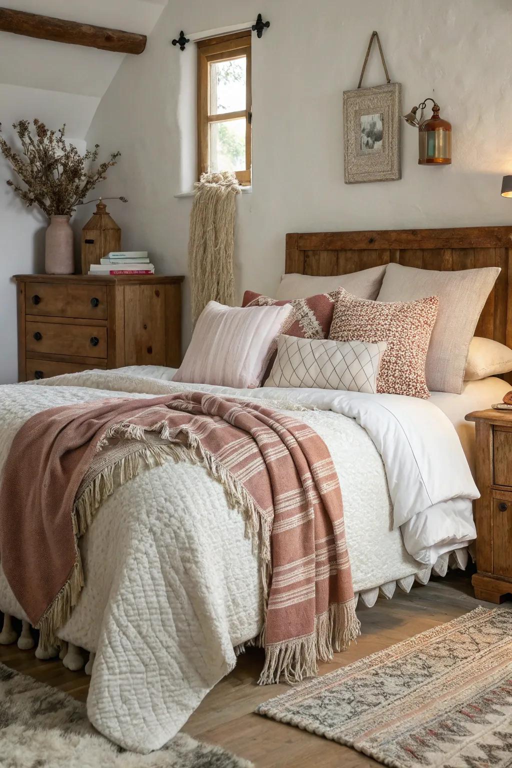 Cozy bedding invites relaxation and adds personal style.