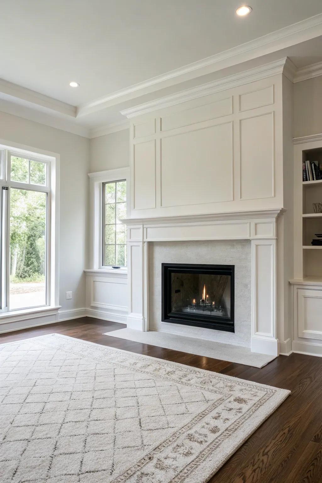 Embrace simplicity with a minimalist fireplace design.