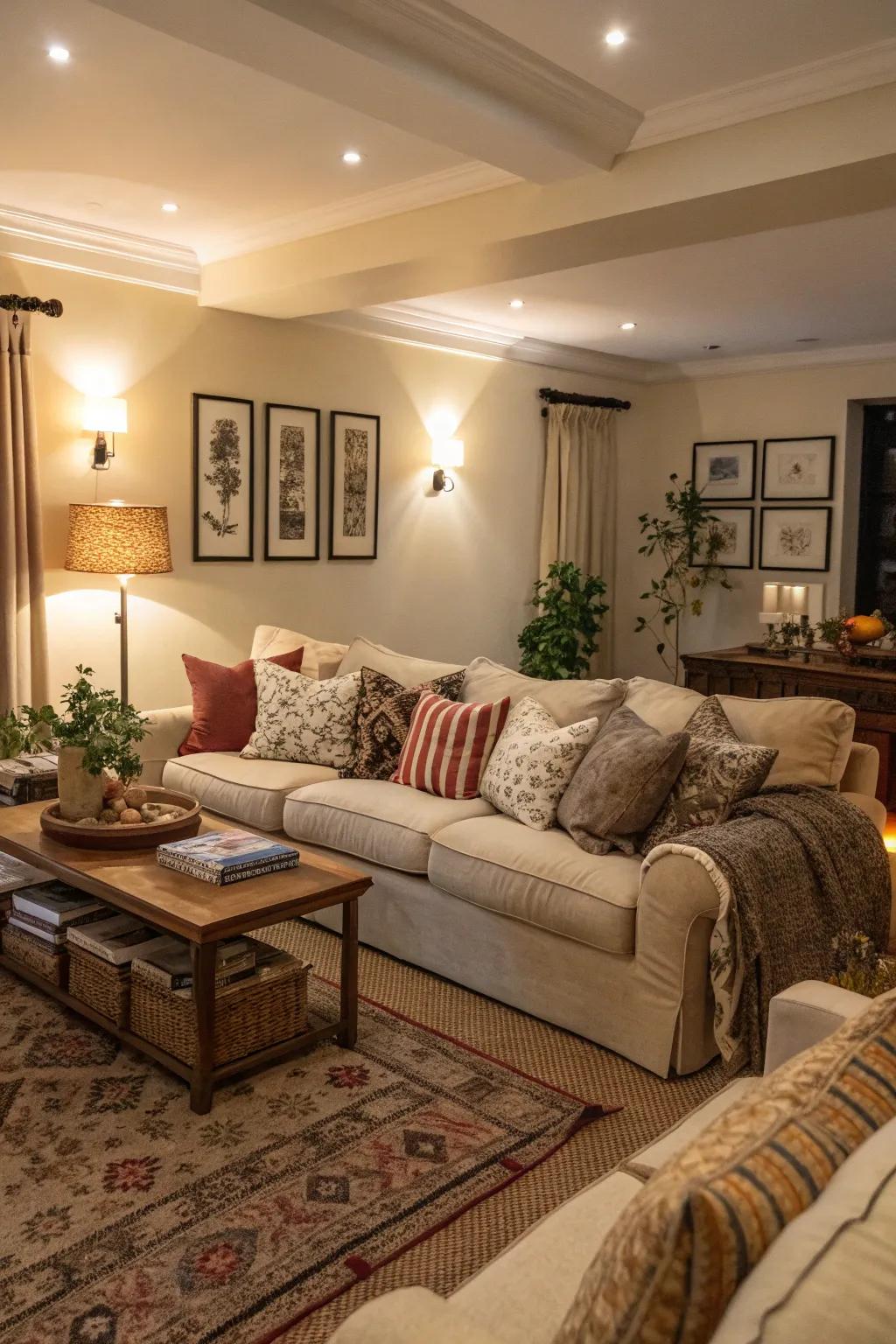 Comfy seating makes for an ideal lounging spot.
