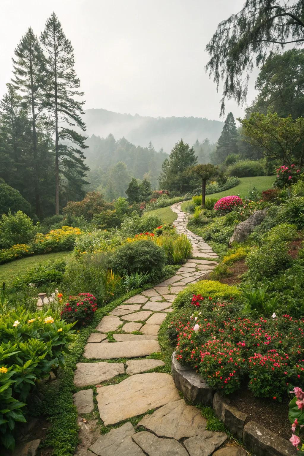 Walkways contribute direction and appeal to any outdoor layout.