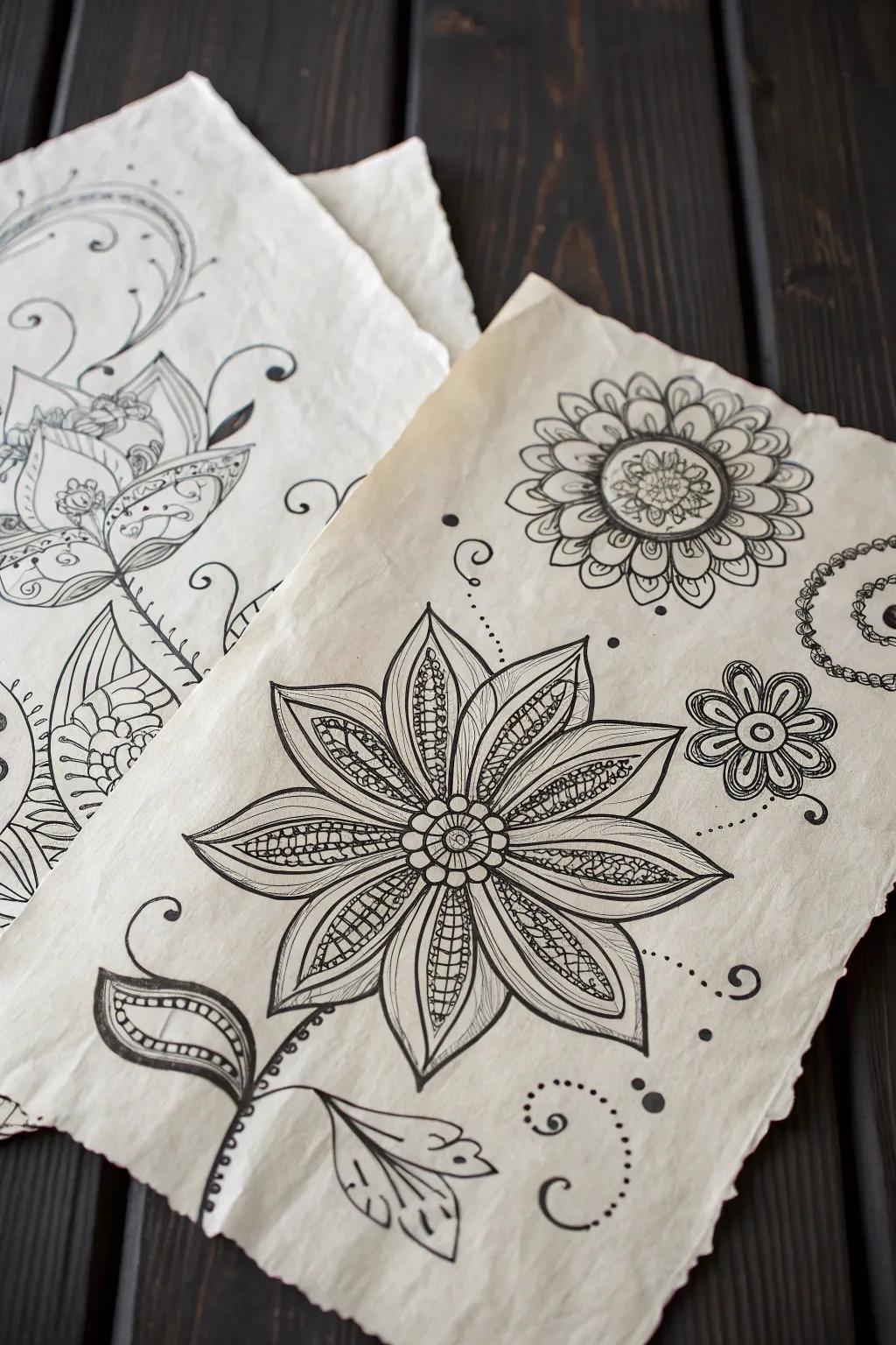 Inky sophistication in monochrome adds elegance.