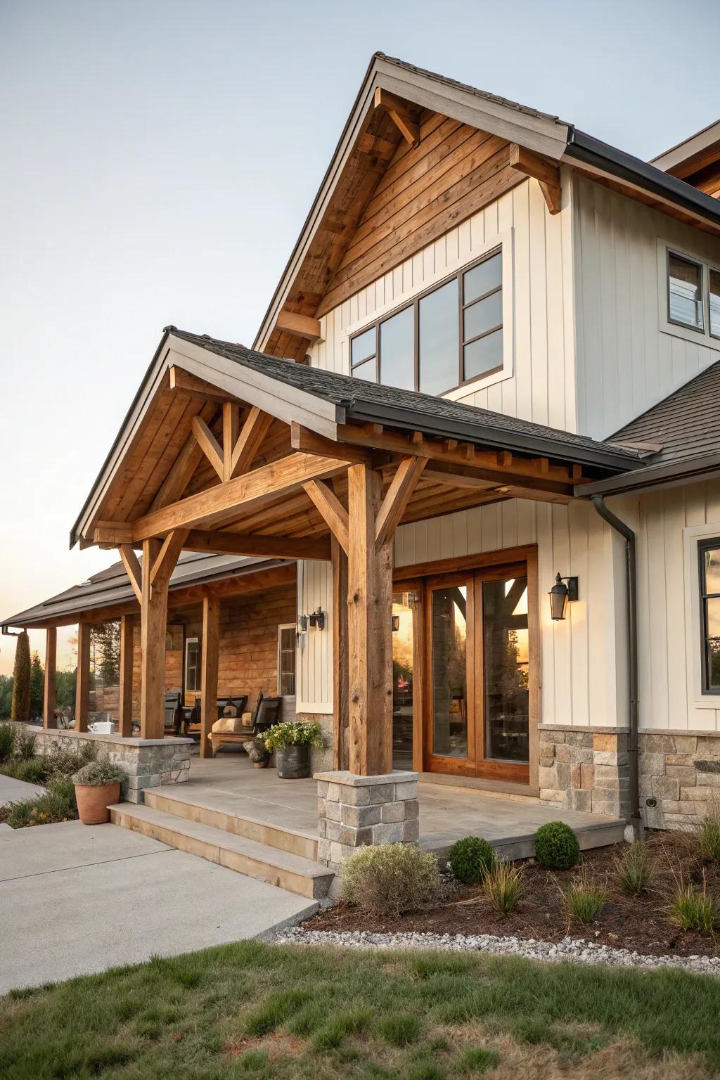 Wooden details adding warmth and style.