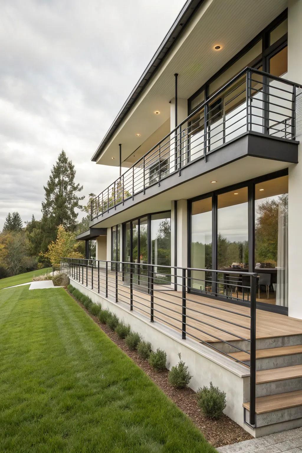 Horizontal spindles offer a modern and expansive look.