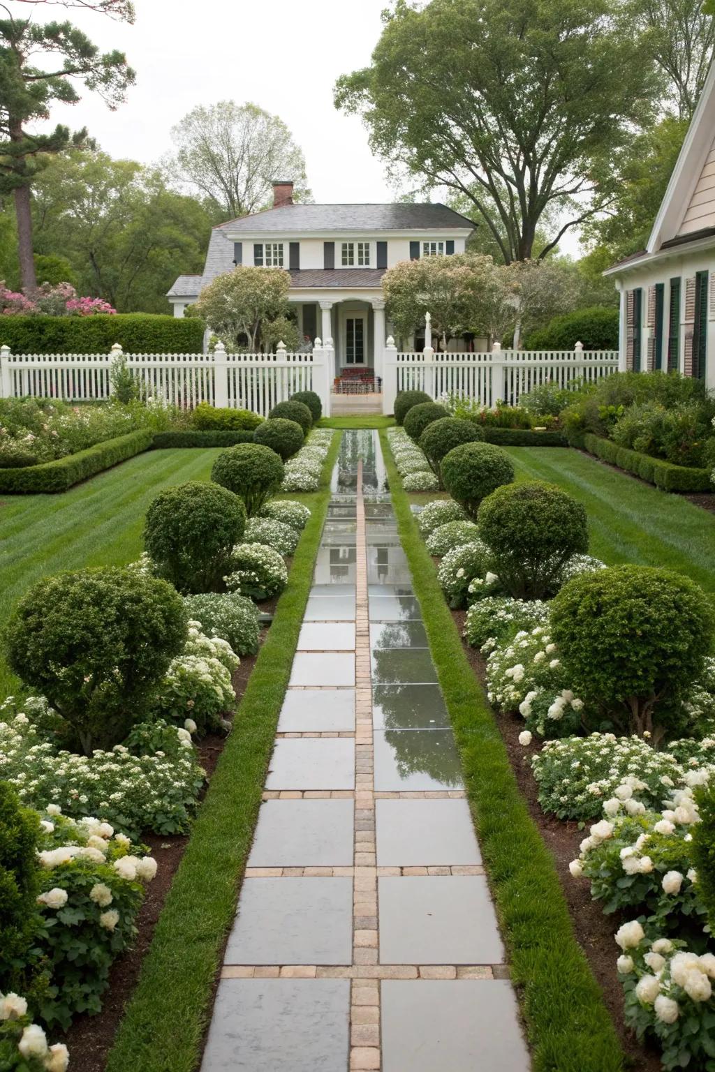 Symmetry lends a sense of order and balance to your landscape.
