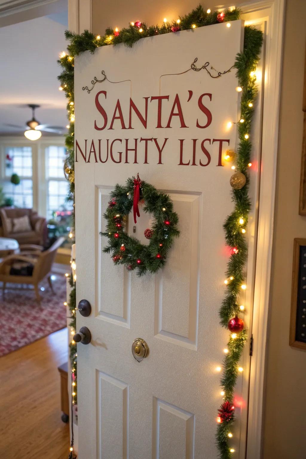 A playful Misfits List adds laughter and festive spirit to your doorstep.