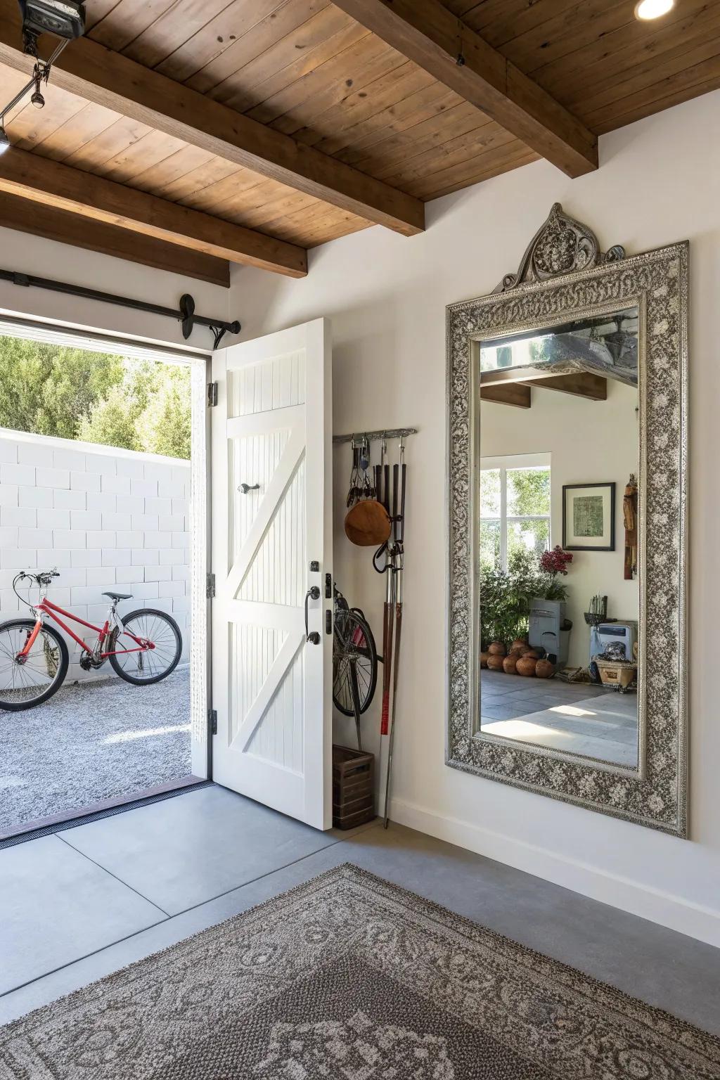 Mirrors can make your entryway feel more spacious and inviting.