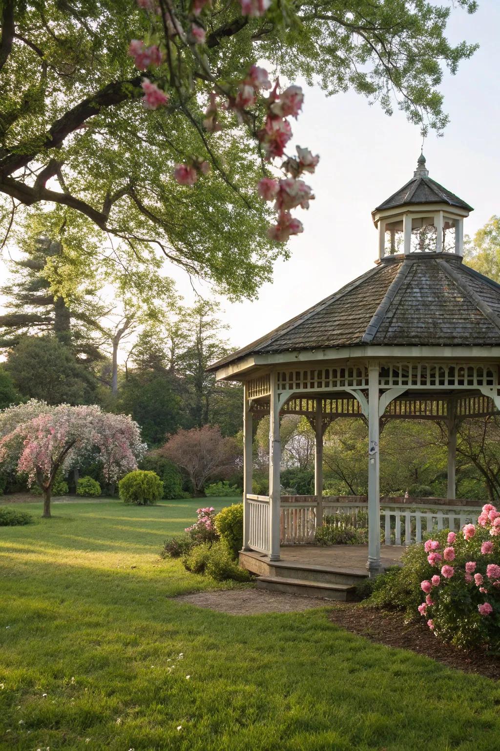 Embracing natural grass keeps the space feeling fresh and eco-friendly.