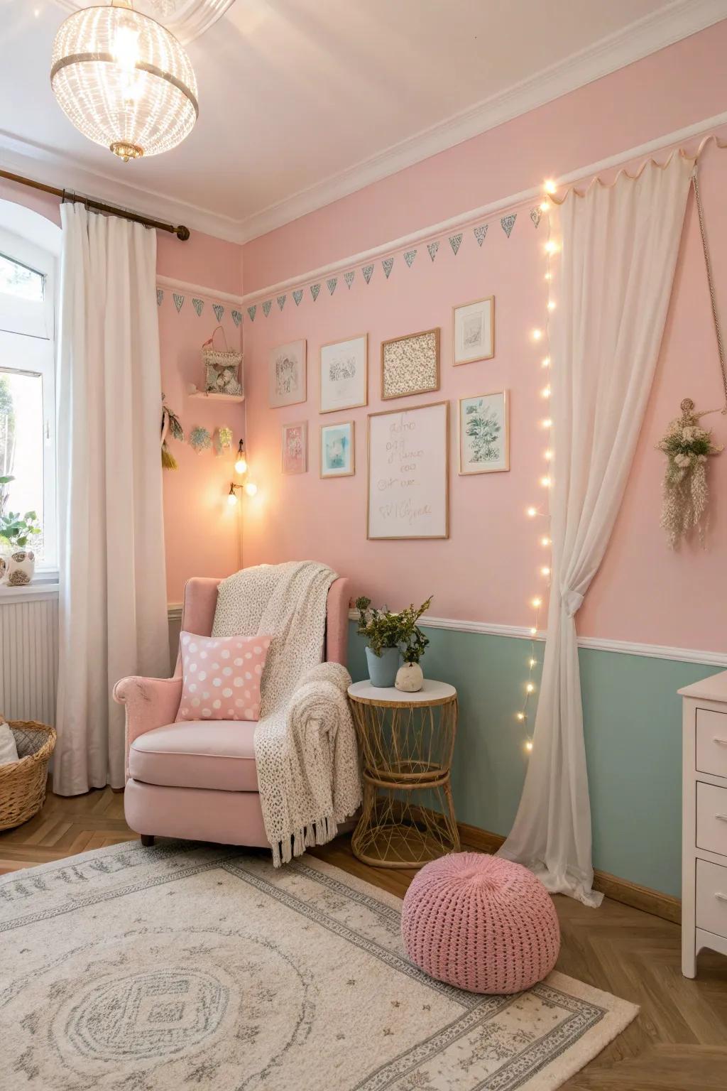 Soft colors create a soothing and inviting space.