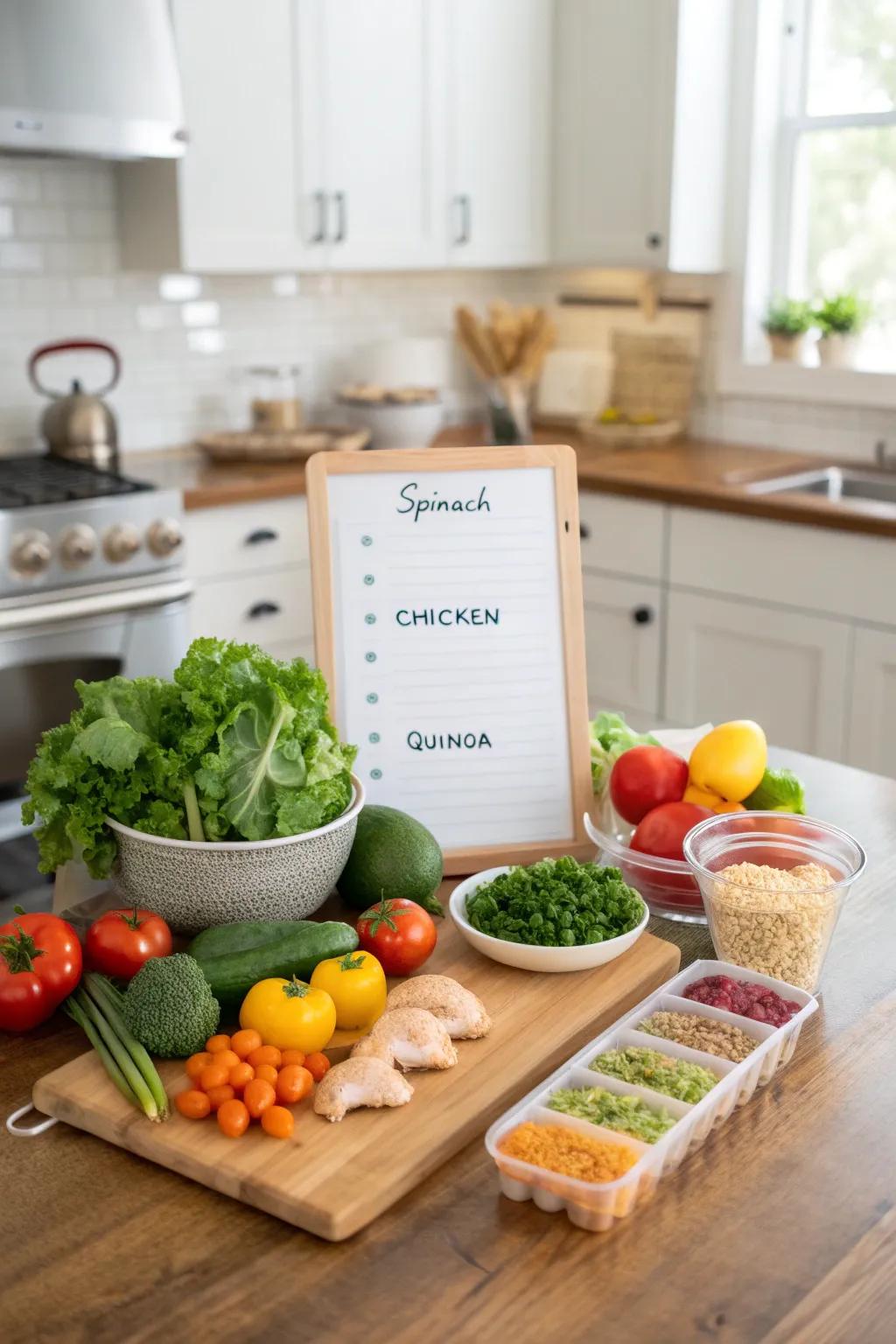 A health-focused checklist guides your shopping toward nutritious choices.