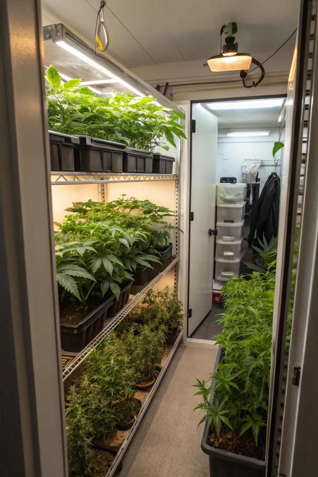 A closet can become a perfect mini grow room for urban gardeners.