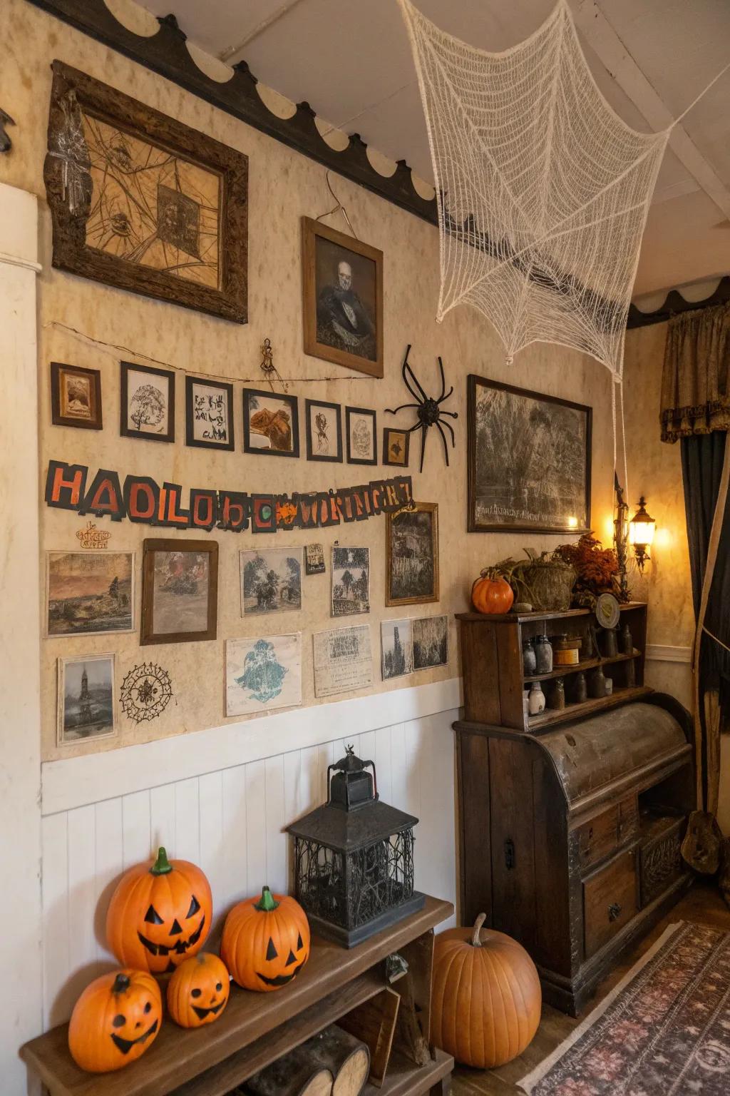 Travel back in time with a retro Halloween aesthetic.