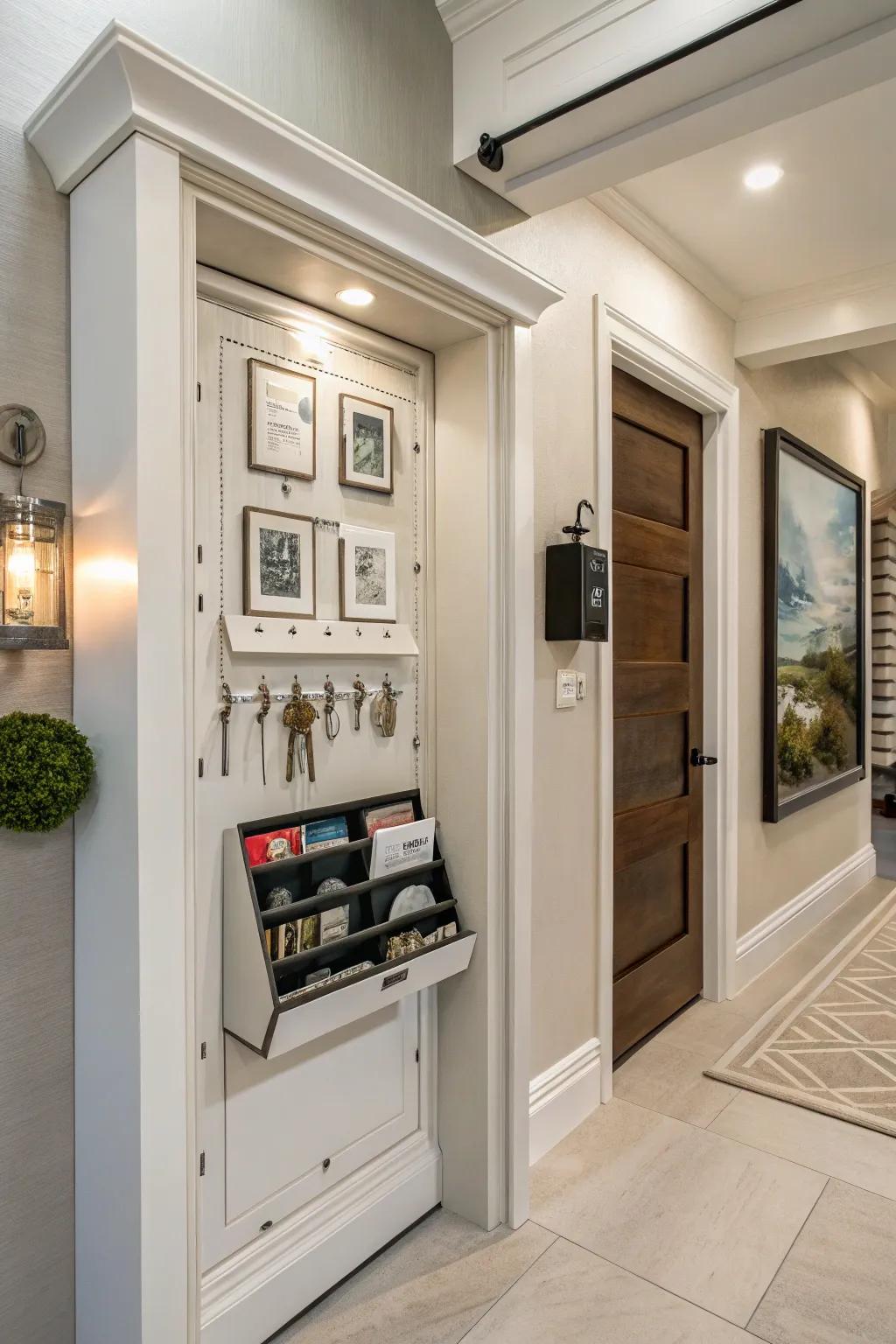Functional wall art featuring hidden storage