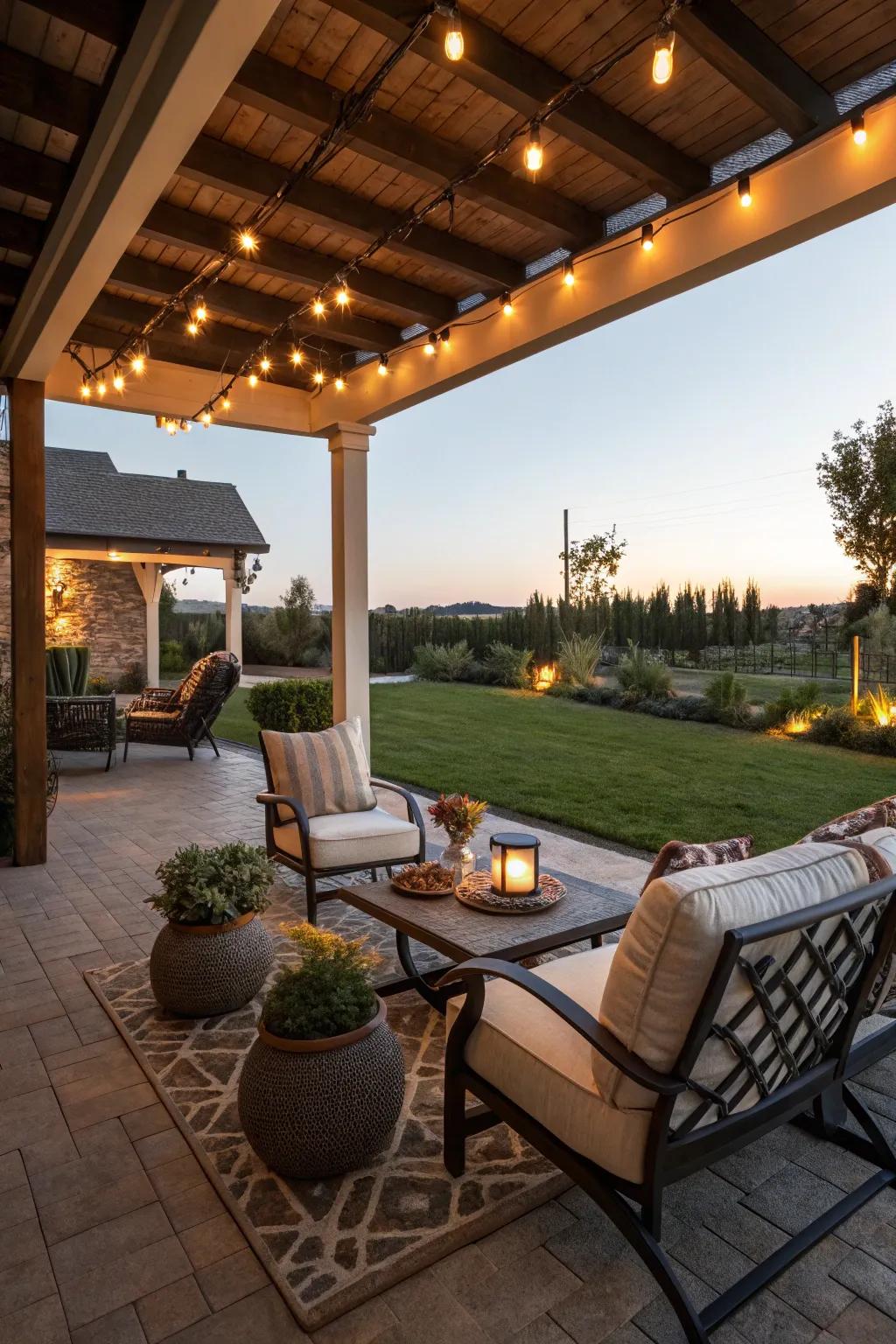 An outdoor living space perfect for entertaining.