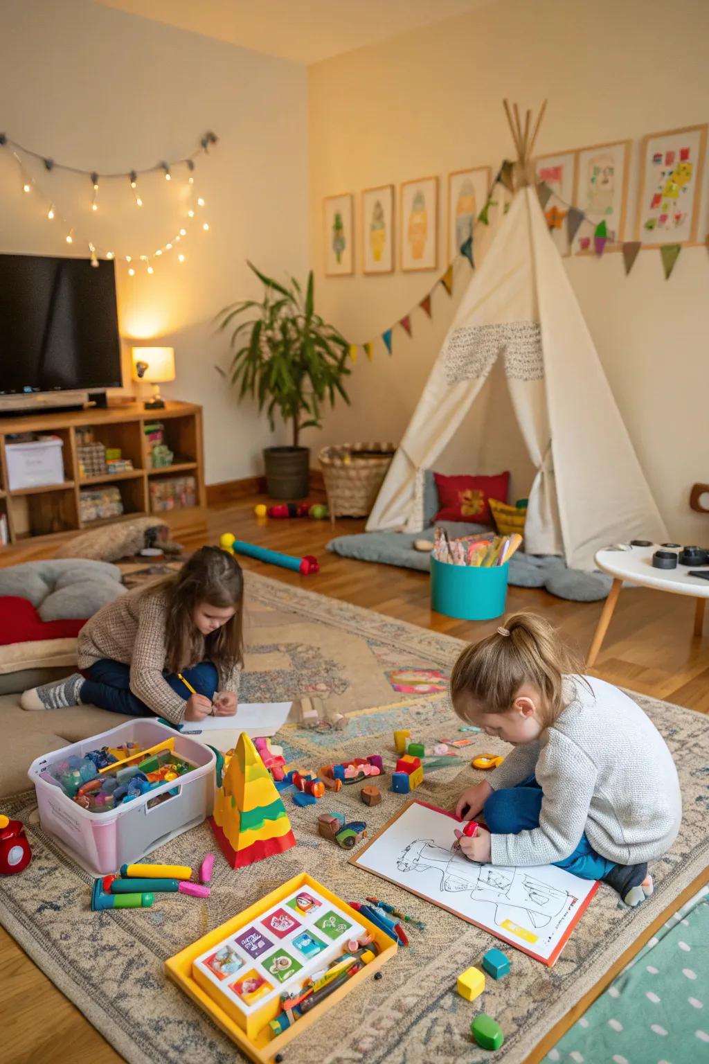 An engaging activity area designed for kids to enjoy.