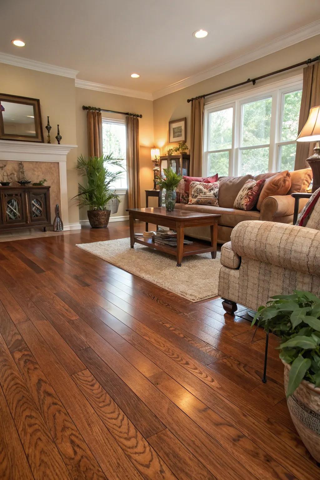 Hardwood floors restored to their original beauty.