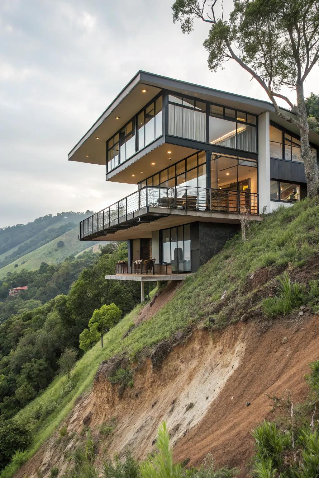 A top-down house design that optimizes all-encompassing views.