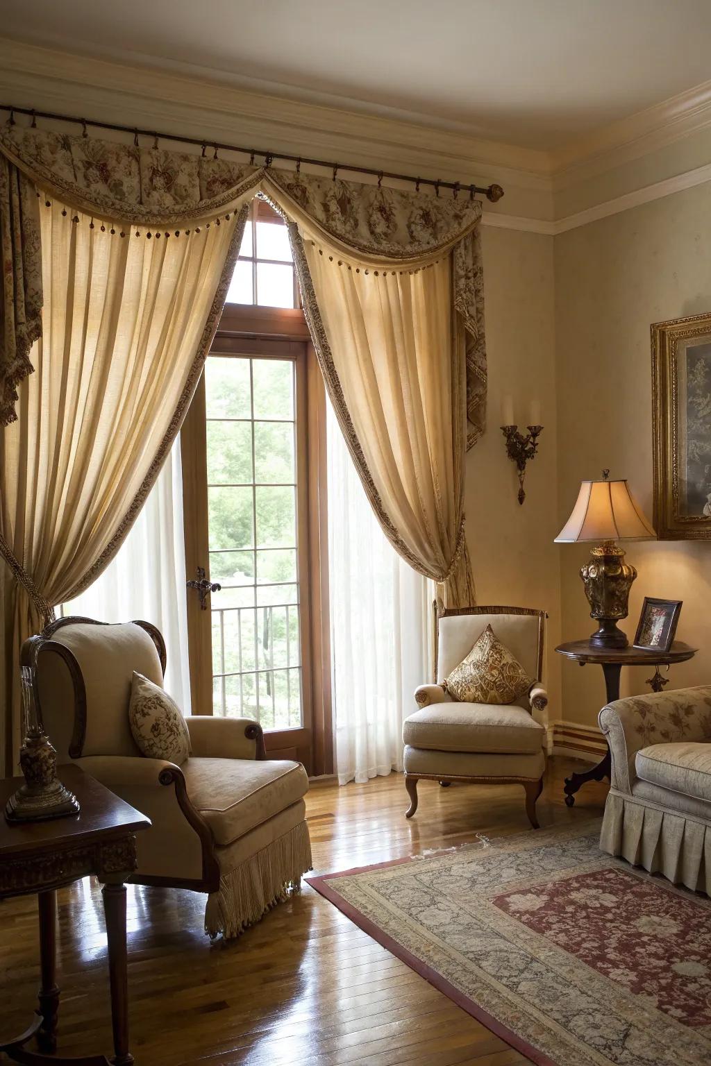 Embellishments enhance both the functionality and visual appeal of your drape arrangement.
