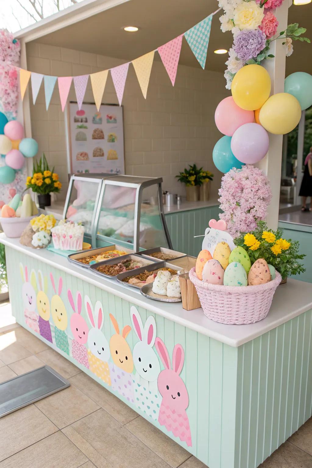 Themed decor improves the ice cream experience.