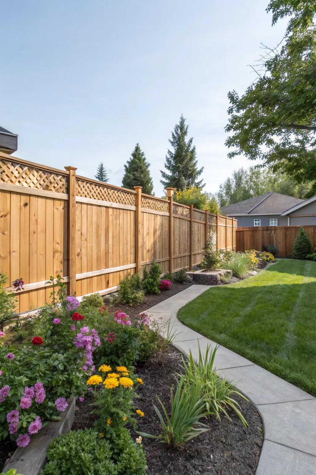 Ensure privacy with tasteful fencing in your garden.