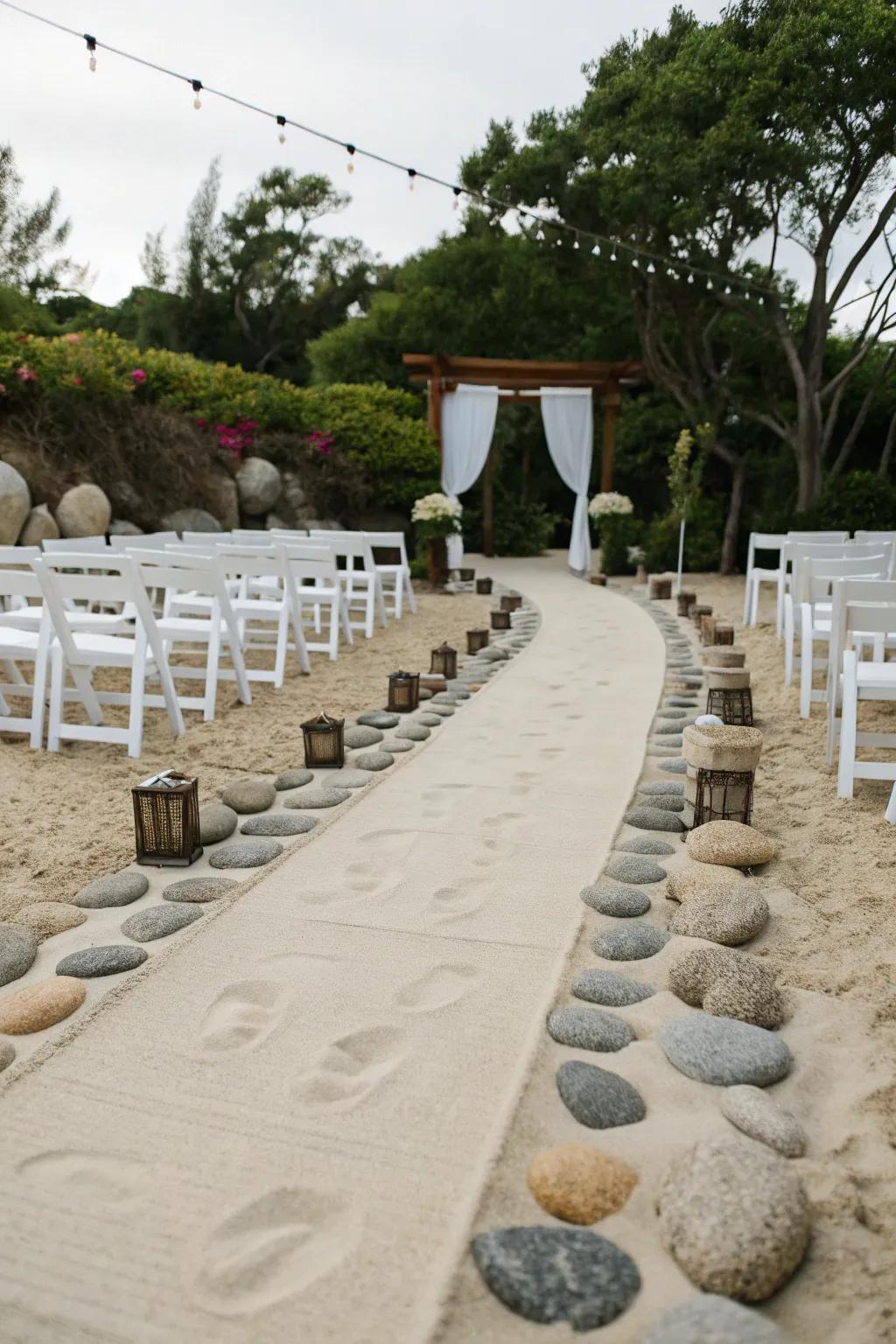 A peaceful garden walkway for a serene walk.