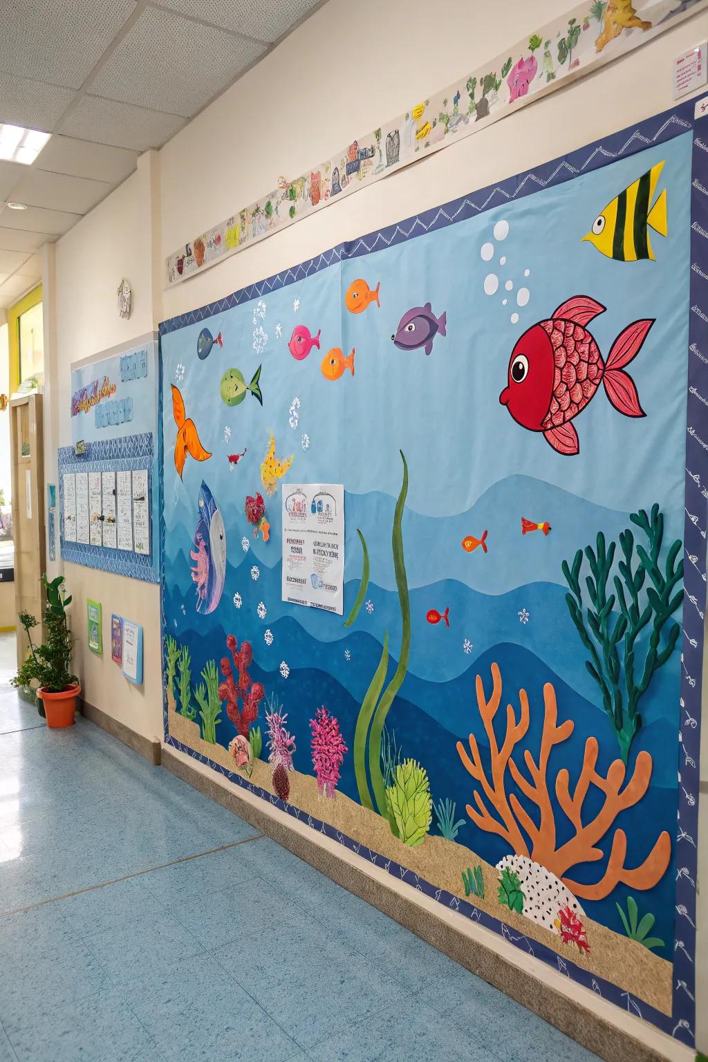 Explore the depths of the ocean with a captivating under-the-sea board.