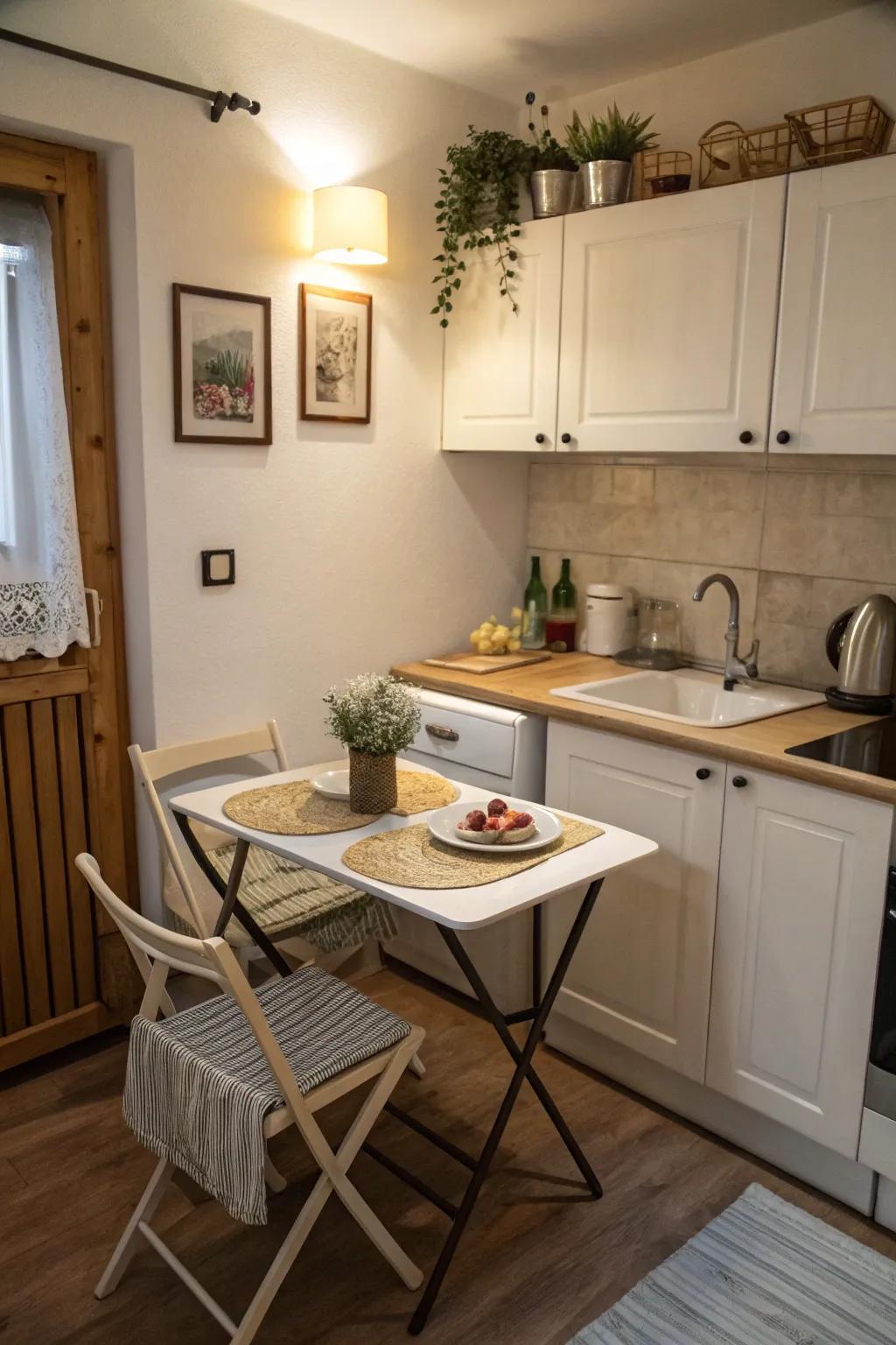Small dining options are ideal for compact kitchens.