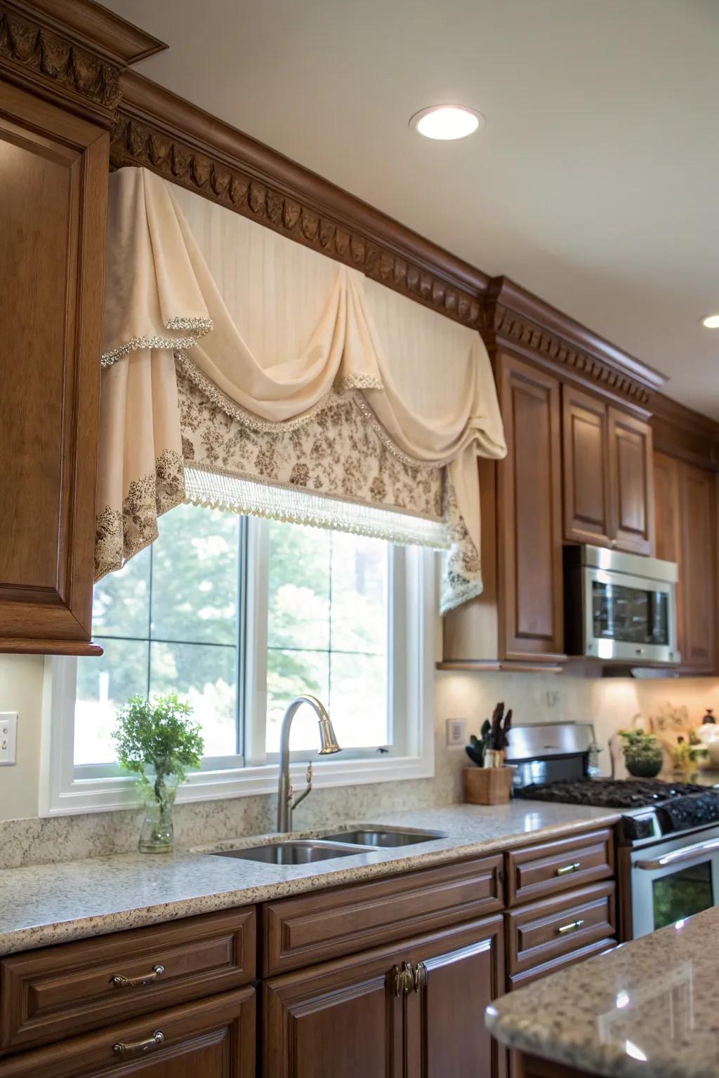 Highlight your cupboards with the correct valance.