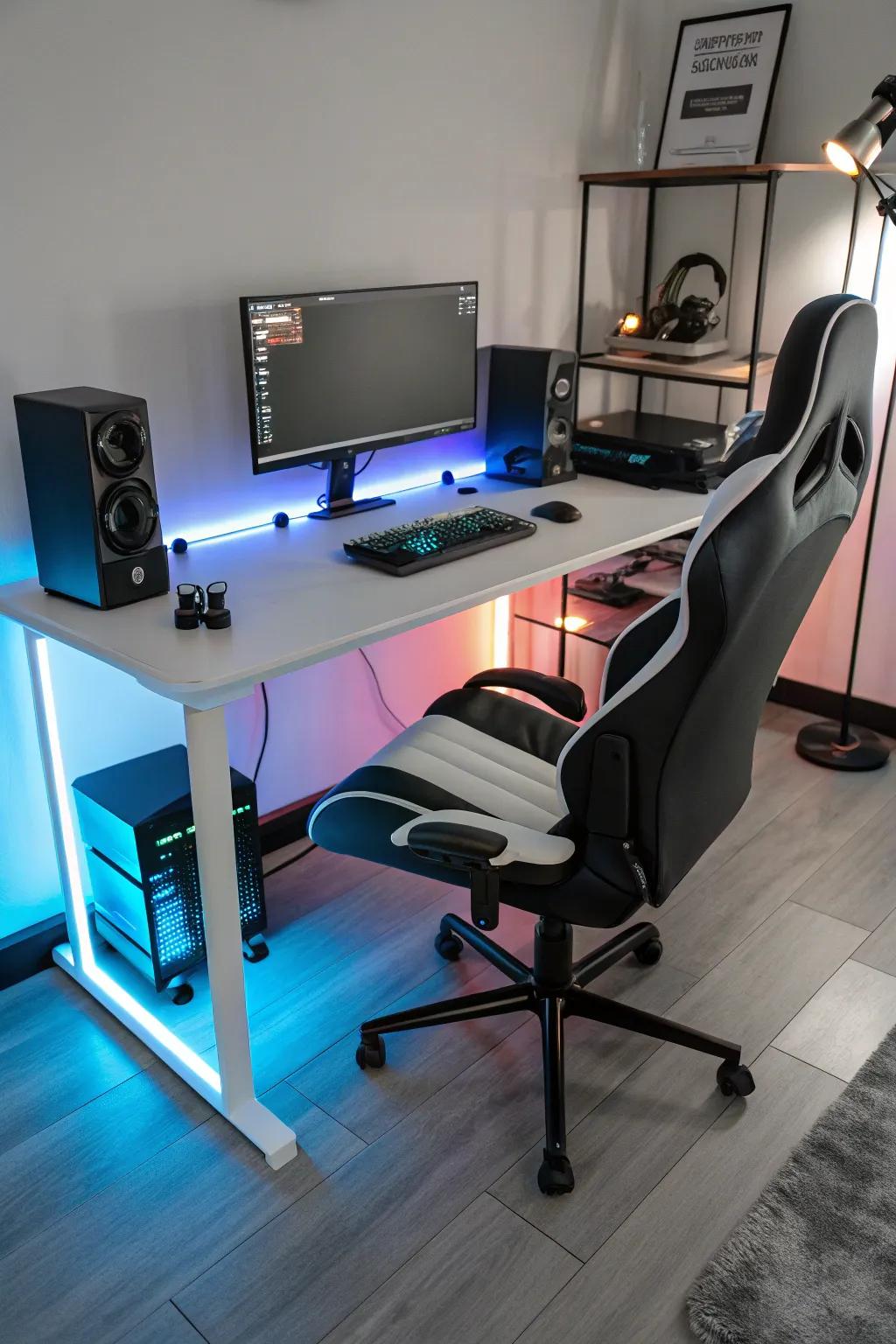 Merge comfort and style with ergonomic LED furnishings.