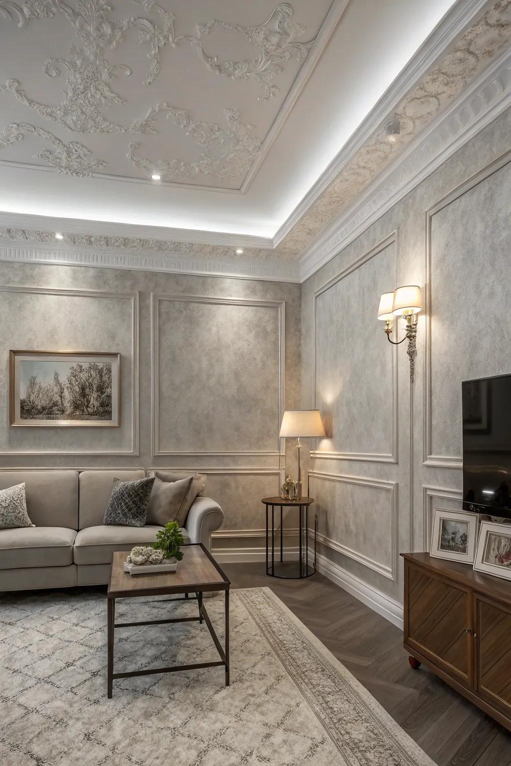 Harmonious crown molding for a seamless appearance.