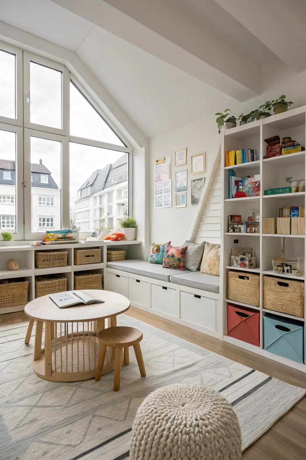 Adaptable furnishings combine style with practicality.