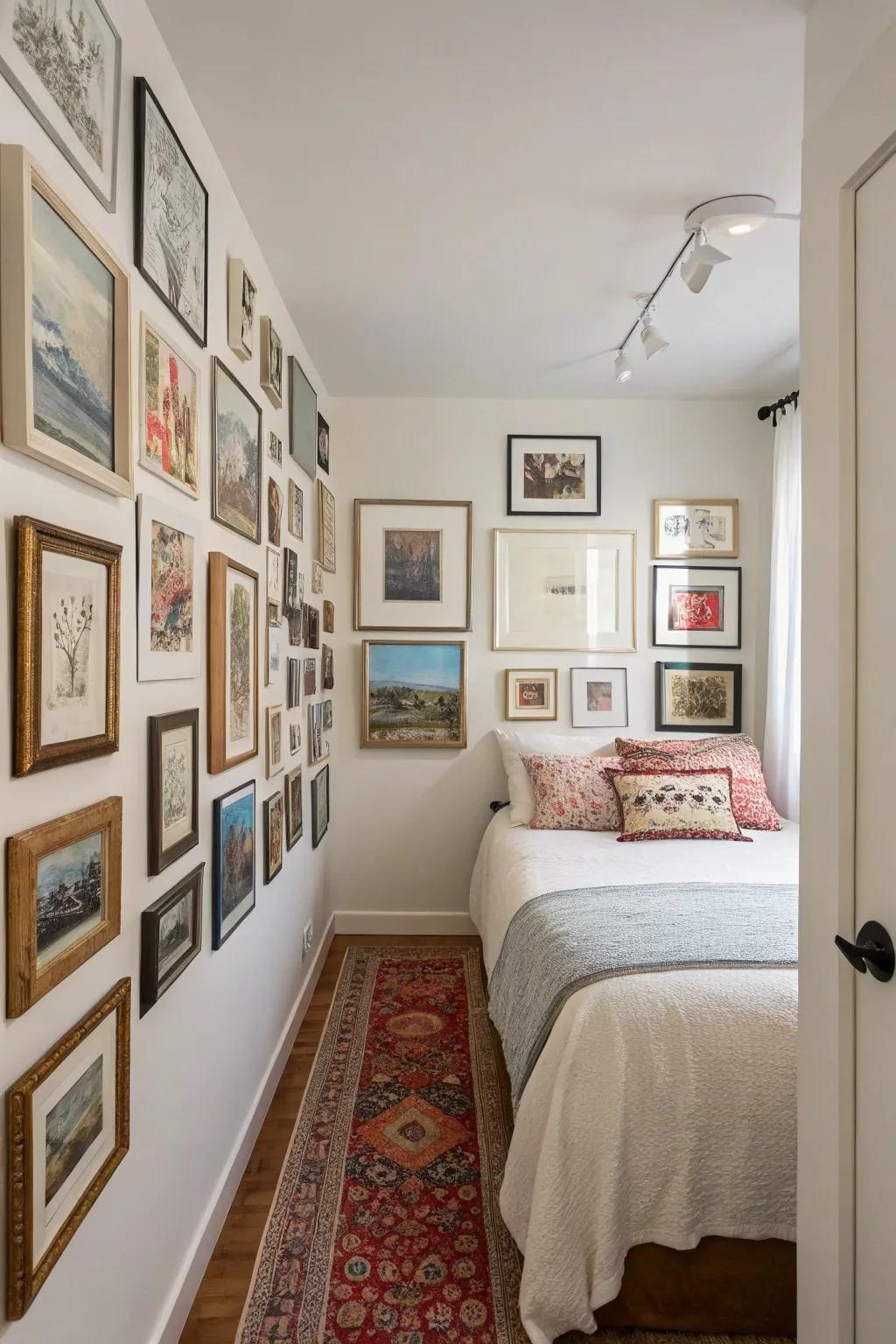 A gallery wall brings in character and charm.