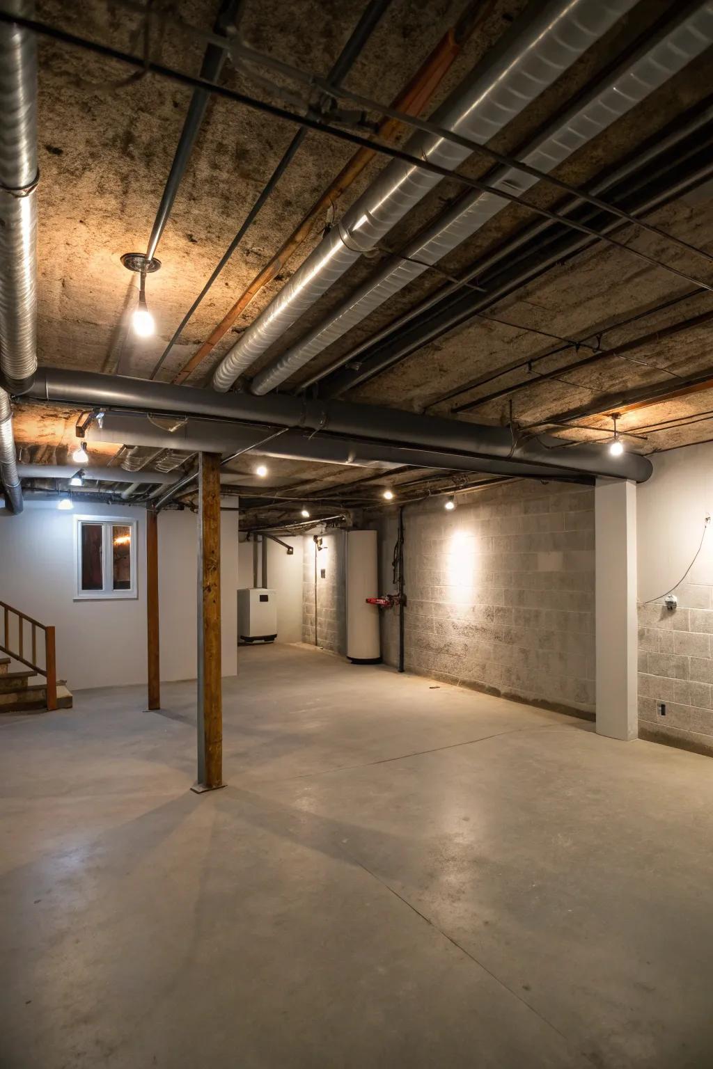 Suspended ceiling applications cleverly conceal structural components.