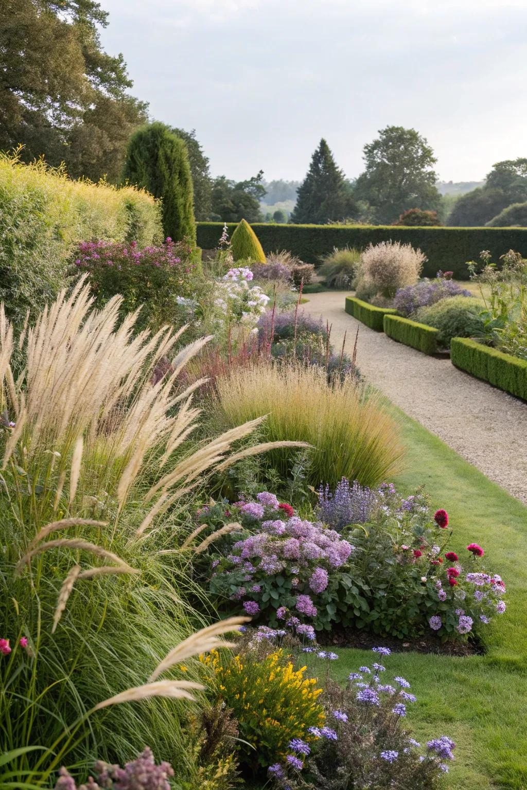 Bunching grasses naturally add movement to landscapes.