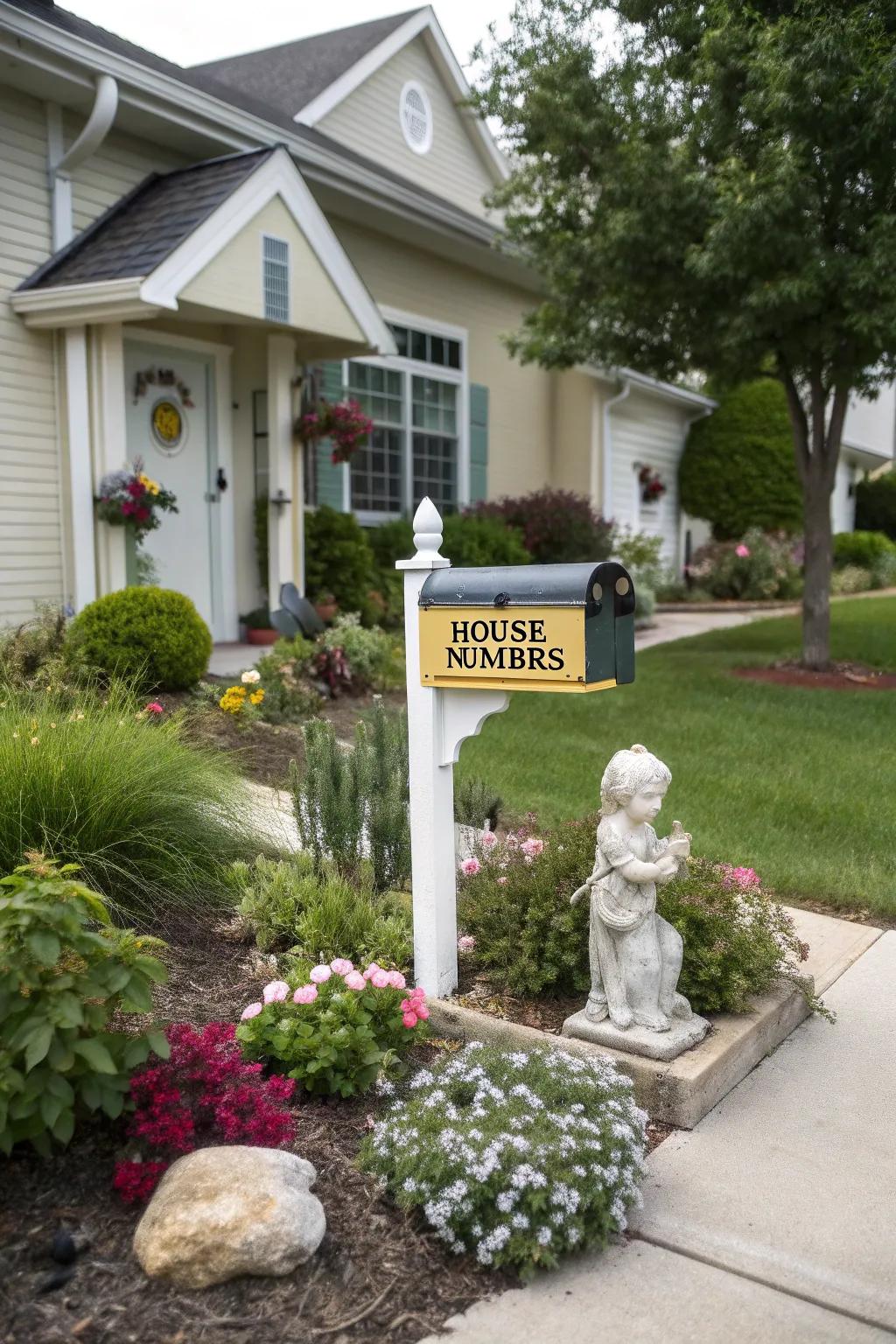 Make your mailbox stand out using appealing accent pieces.