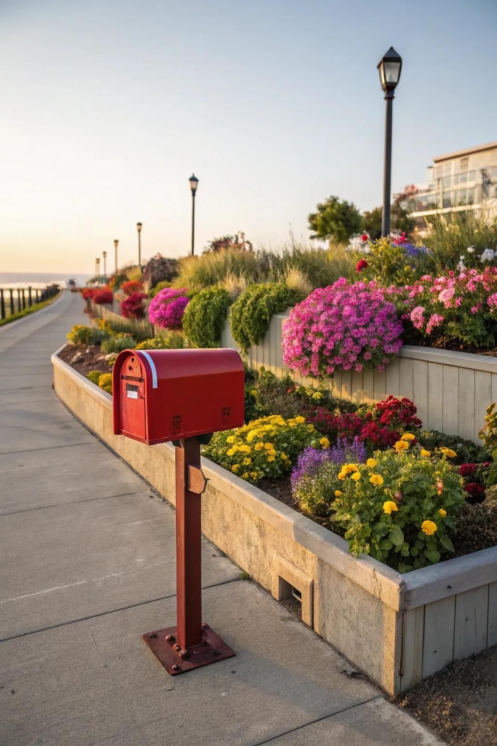 Raised flower beds not only provide structure but also enhance the overall design of your mailbox garden.