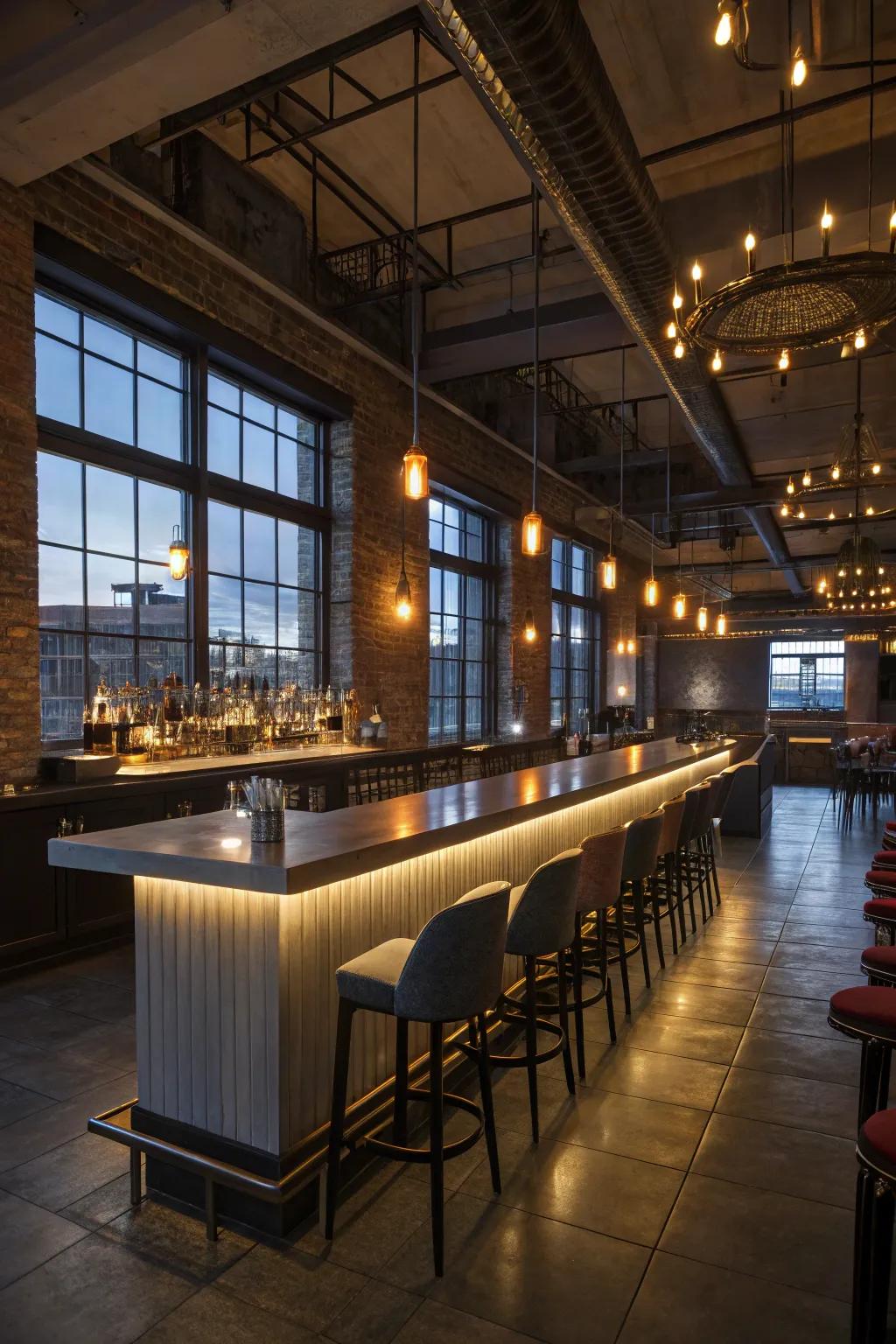Host refined gatherings within an elegant bar coupled with a lounge space, immaculate for varied events.