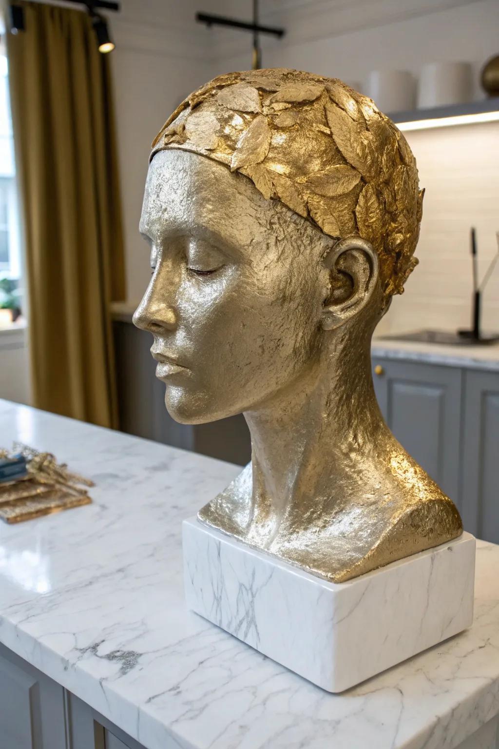 Gold leaf adds a luxurious touch to décor.