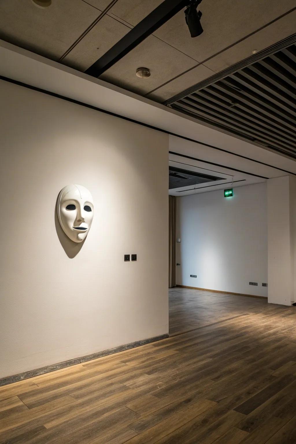 A simple approach enables this wall adornment to be the star of the area.