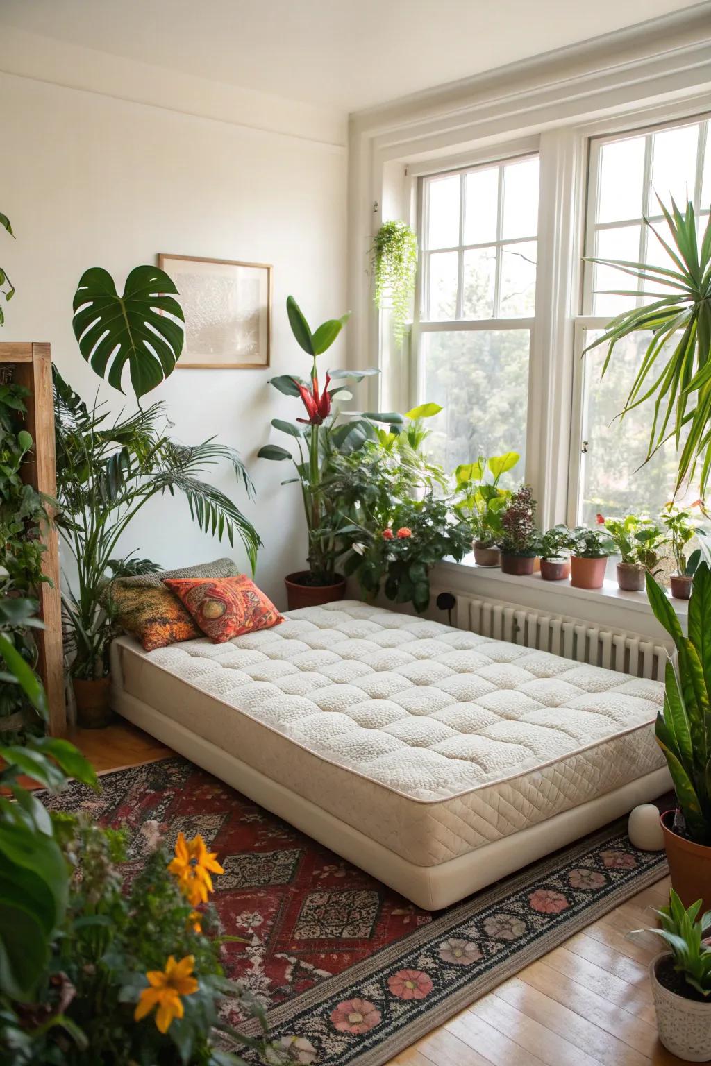 Make a nature-inspired getaway with plants and light.